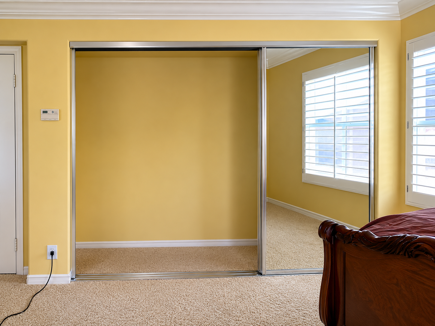 After photo: custom closet door replacement - satisfied customer in Orange County