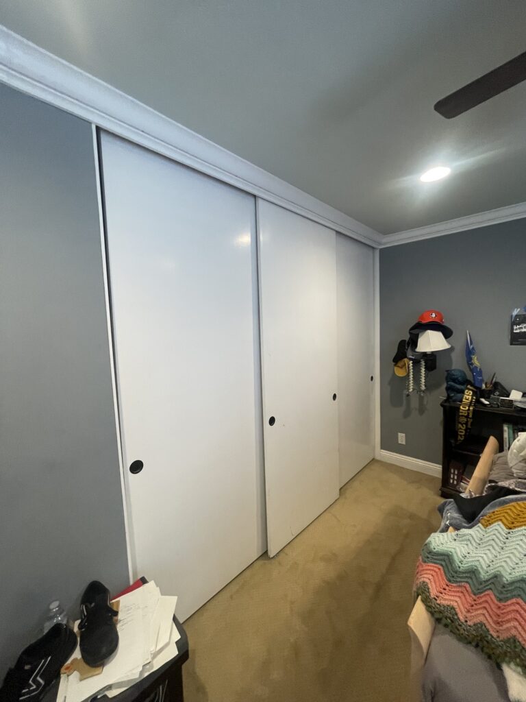 Customer closet door installation by The Door Replacement Company - Orange County project