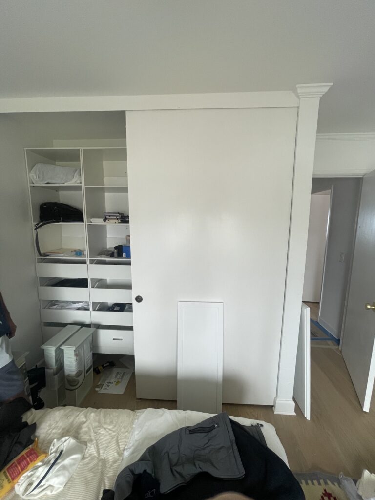 Customer closet door installation by The Door Replacement Company - Orange County project