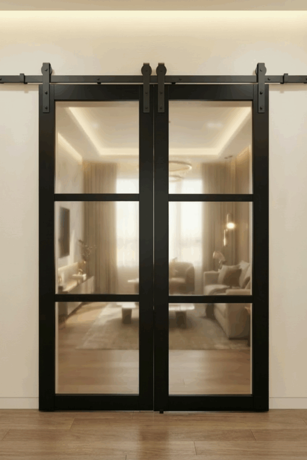 McCoy Doors M-4000 Liberty full track extension hardware detail | closet door system Orange County
