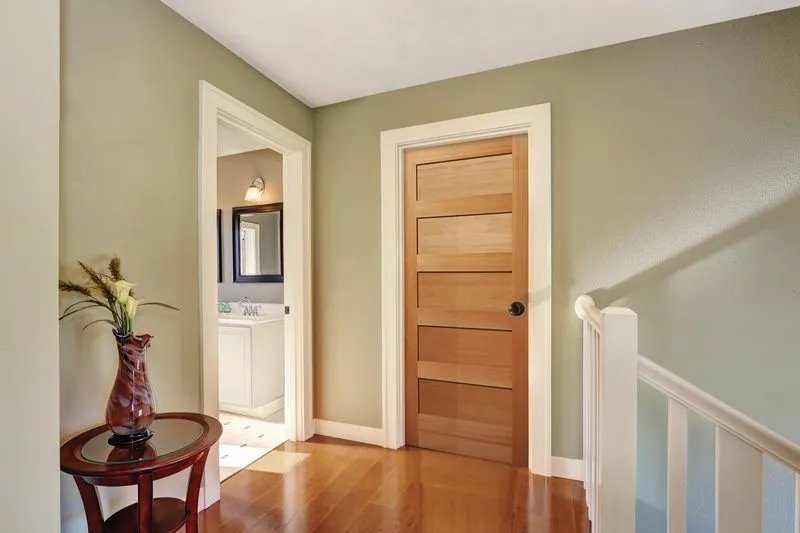 Contemporary fir five-panel interior door from Builders Choice