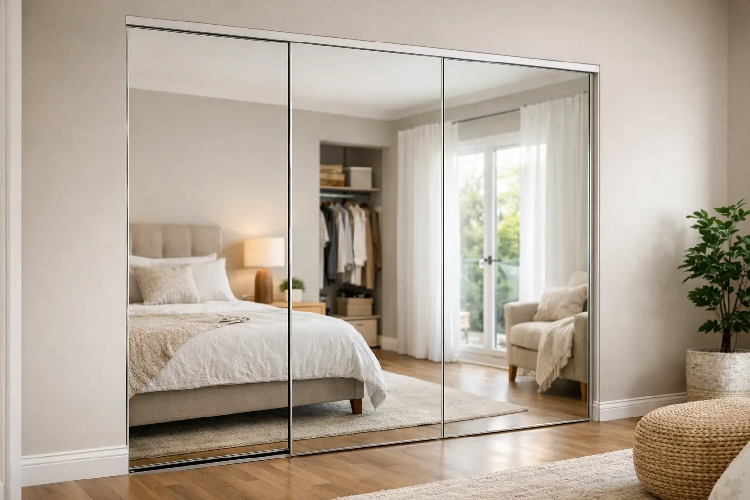 Frameless Mirror Closet Doors: A Modern Upgrade for Your Bedroom