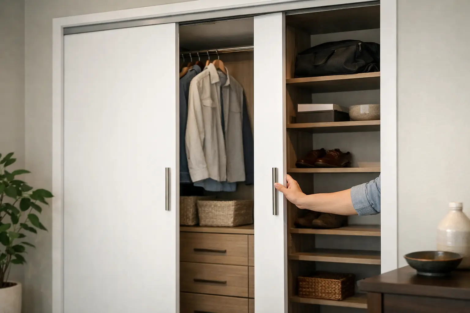 Full-Extension Bypass Doors: Reach More of Your Closet