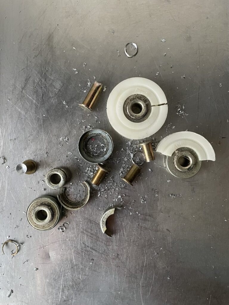 Worn closet door rollers replaced in Fullerton, CA by The Door Replacement Company