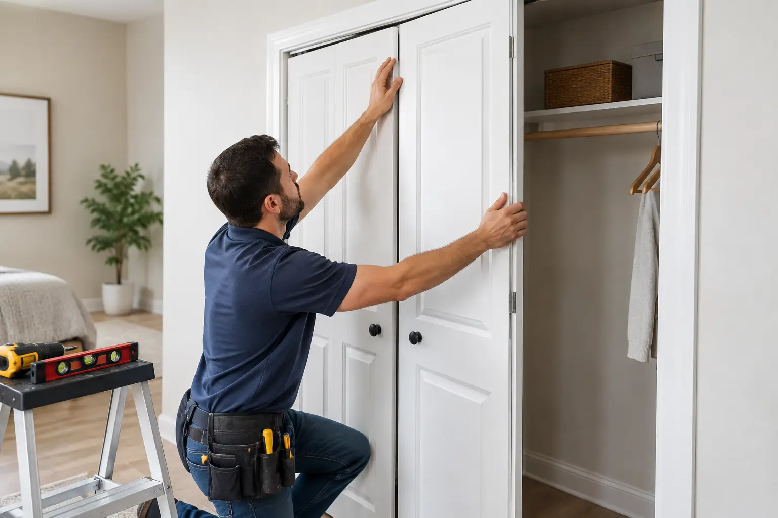 How to Install Bifold Closet Doors (Step-by-Step)